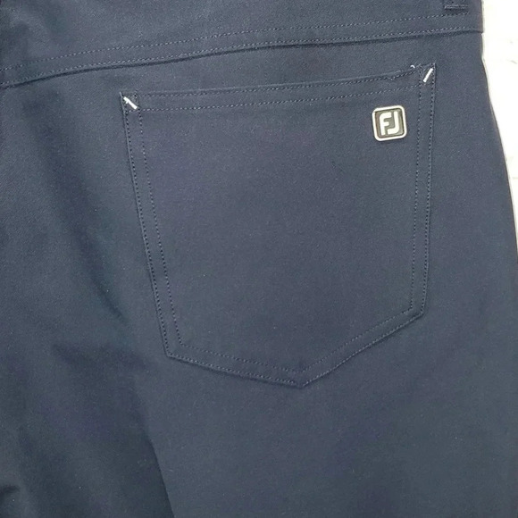 FootJoy Athletic Fit Flat Front Classic Club Navy Blue Golf Pants Men's Size 40 - Picture 12 of 16